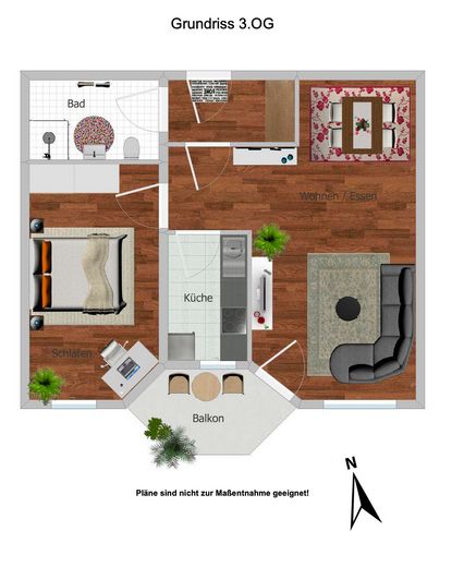 Luminoso appartamento di 2 locali con balcone esposto a sud – parzialmente arredato, 3° piano con ascensore a Gostenhof – Foto 12