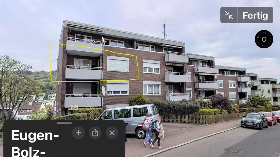 Appartamento di 3,5 locali a Esslingen St. Bernhardt da privato – Ausenansicht