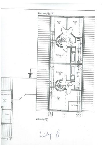 Senza provvigione: maisonette ristrutturata di 5 locali (125m²) – Grundriss OG Whg 8