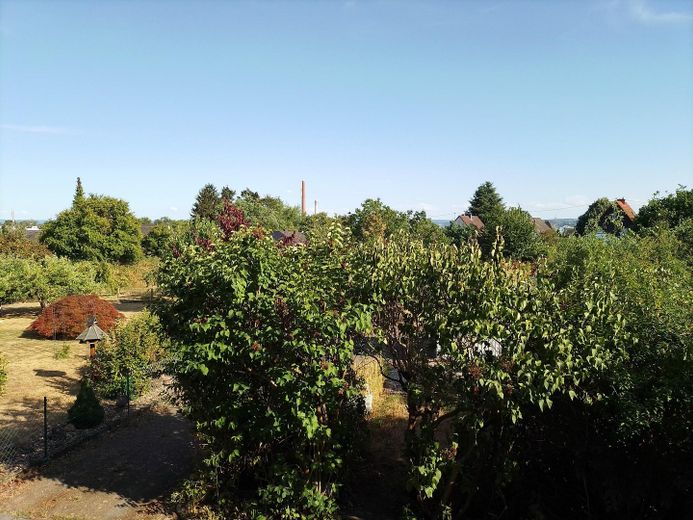 Piso de 3 habitaciones con balcón orientado al sur y jardín en una zona tranquila de Neuwied-Feldkirchen – Rückseite mit Garten