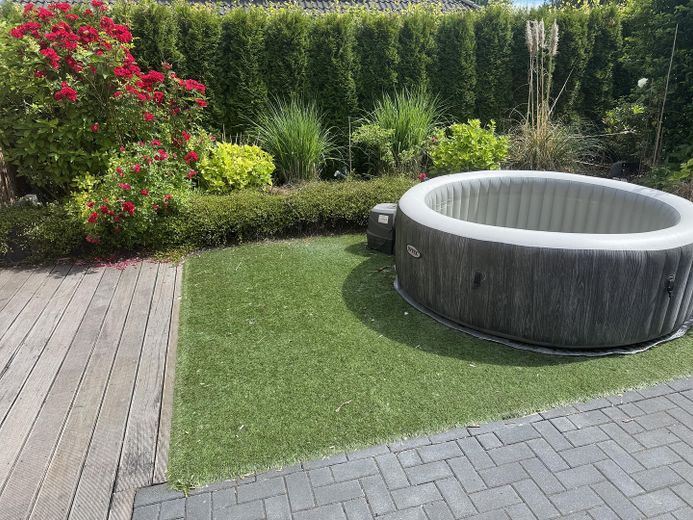 Einfamilienhaus in Bestlage - Berlin-Lübars - Komplett möbliert - bezugsfrei – 550 m² Privatgarten – Ansicht vom  Garten hinten
