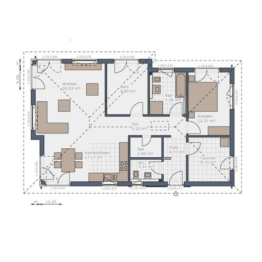 Ihr Neubau in Bestlage – Grundriss Erdgeschoss