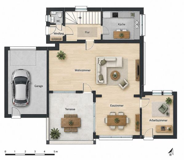 >700 m² “Daha güzeli olamaz!” konumunda, korunabilecek veya yeniden tasarlanabilecek büyük evle – Grundriss EG