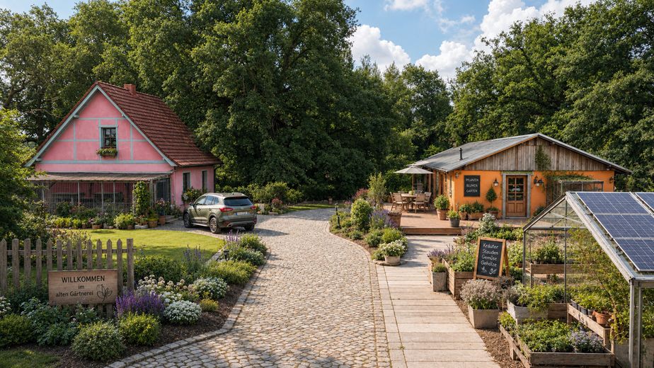 Ehemalige Gärtnerei mit Wohnhaus am Waldrand in Dessau-Kochstedt – Visualisierung