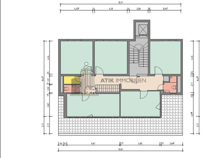 ATIK: Klimatisierte Büroflächen mit Dachterrasse und exklusivem Wasserturmblick - provisionsfrei – Grundriss 5. OG