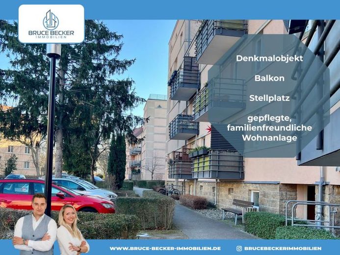 W historycznym zespole zabytkowym - Wynajęte mieszkanie 3-pokojowe w Dreźnie-Strehlen – Zdjęcie 1