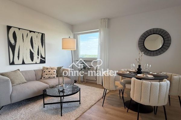 Einziehen statt renovieren: Frisch modernisierte 2-Zimmer-Wohnung mit Panoramablick