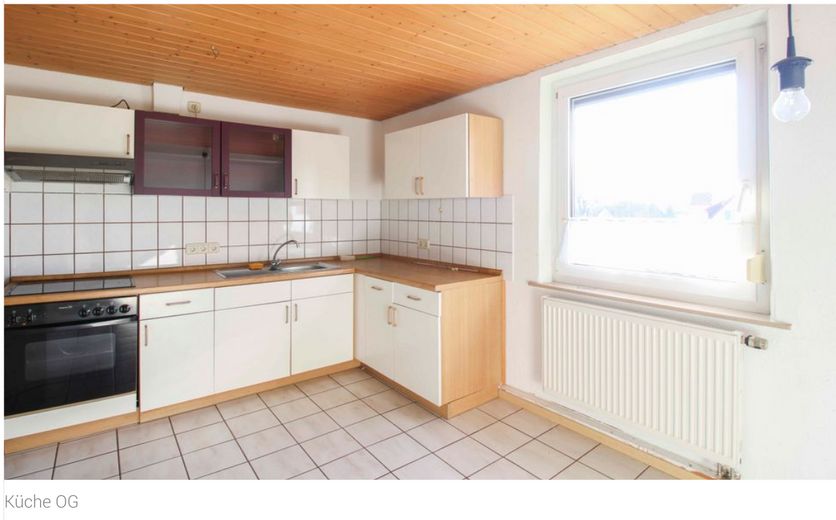 5 1/2 Zimmer Wohnung in ruhig gelegenem Zweifamilienwohnhaus mit sonnigem Garten – OG Küche