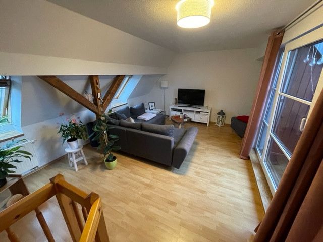 Großzügige Eigentumswohnung Maisonette - im Leipziger Südosten (Anger-Crottendorf) – Wohnzimmer im oberen Bereich