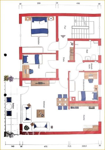 Grundriss 1 OG