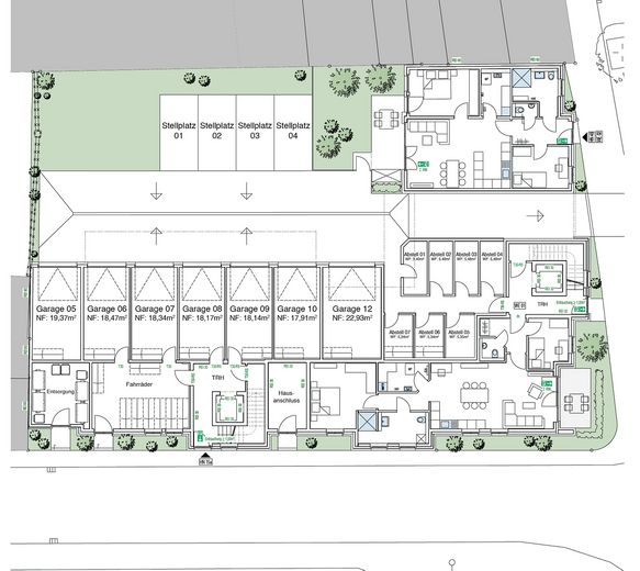 Kerken-Nieukerk'te 76,12m² mülk dairesi – Übersicht des Erdgeschosses