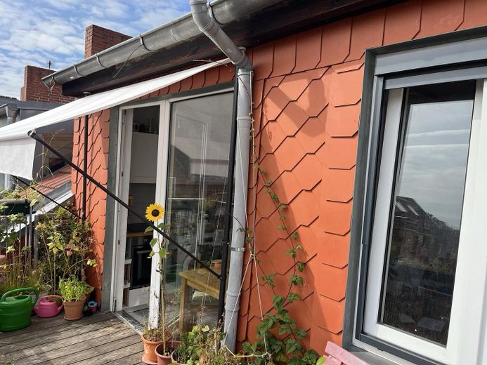 Luminoso apartamento en el ático con terraza en la azotea en pleno Kreuzberg – Terrasse