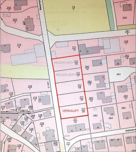 Terreno edificabile esclusivo in vendita nel centro storico del villaggio di Ehmer – Flurkarte
