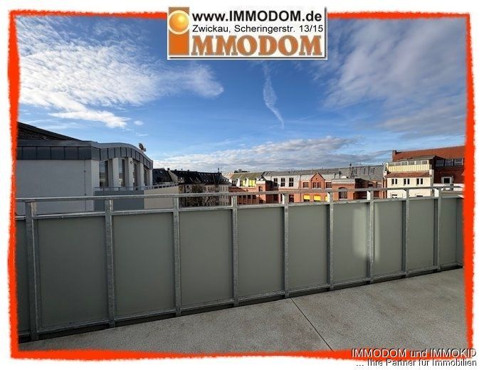 2-Zimmer-Dachgeschoss-Maisonetten-Wohnung mit BALKON und EINBAUKÜCHE mitten im Herzen von Zwickau – Balkon