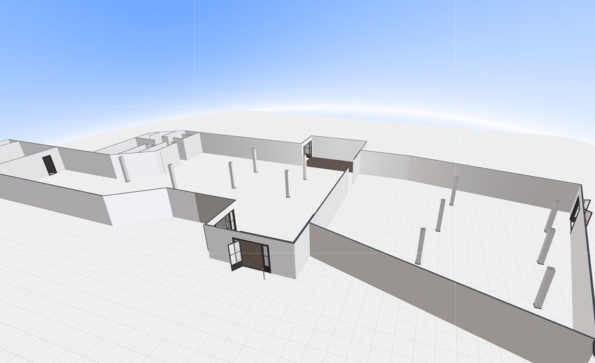 Fläche Seitenansicht Parkplatz