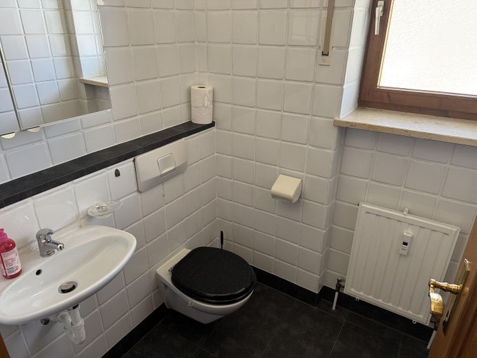 Gartenwohnung mit überdachter Terrasse und 5 Zimmern – WC