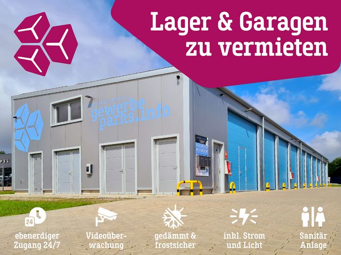 Magazzino capannone commerciale garage deposito a Reinfeld vicino a Lubecca, autostrada A1 – Gewerbepark Reinfeld A1 Lübeck