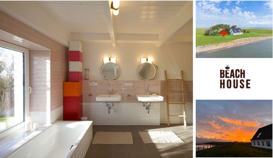 TAO BEACH HOUSE - der Logenplatz am Meer – Badezimmer mit Meerblick