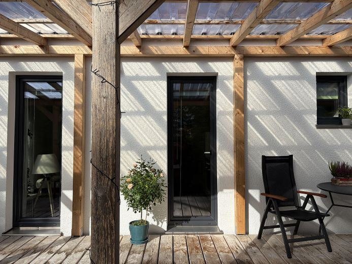 Modulhaus Nebeneingang