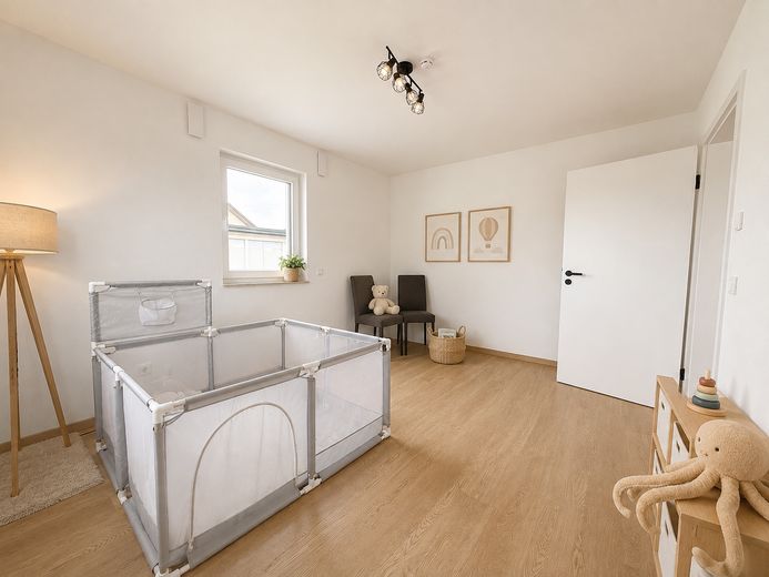 Sin comisión | Casa unifamiliar moderna con piscina y lounge | Orientación sur | Cerca de la A9 – Kinderzimmer 1