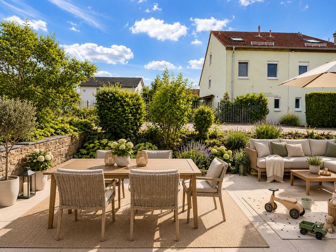 Ciche mieszkanie w Weinböhla – bez barier 5-pokojowe mieszkanie z dużym tarasem – Terrasse