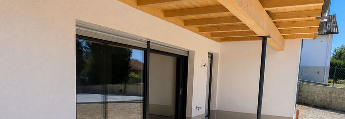 4-room apartment (128 m²) in Kösching with garden & terrace (first occupancy after full renovation) – Überdachte Süd-Terrasse