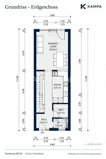 Modernes KfW-40-Townhouse mit PV, Speicher &amp; Garten | Nachhaltiges Wohnen vor den Toren Berlins – Erdgeschoss