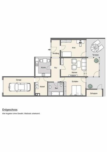 Mieszkaj jak we własnym domu | mieszkanie na parterze o powierzchni 105 m² z prywatnym ogrodem, ogrodem zimowym i garażem w Velpke – Grundriss