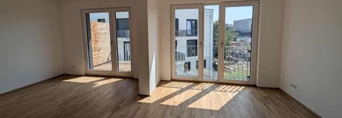 سكن عصري مع مكافأة: شهر إيجار مجاني ومساحة لمطبخ أحلامكم! شقة جديدة من غرفتين – Küchen/Wohnbereich