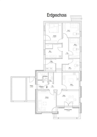 Просторная квартира площадью 136 м² на первом этаже с собственным садом – Grundriss EG