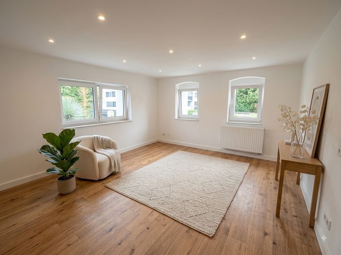 Wohnen wie im Eigenheim: 5-Raum-Maisonette, Terrasse, Garten, Erstbezug, Energiesparhaus – Kinder-/Schlafzimmer (KI-bearb