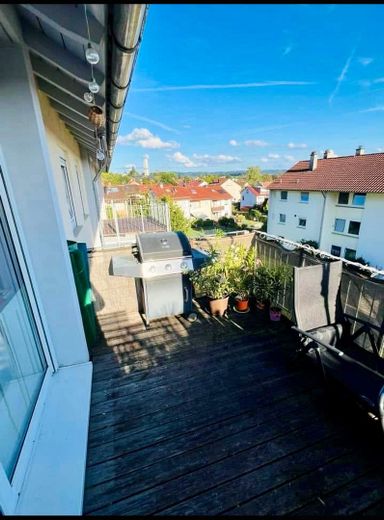 Moderne 2-Zimmer-Wohnung in attraktiver Lage von Backnang – Ausblick Balkon