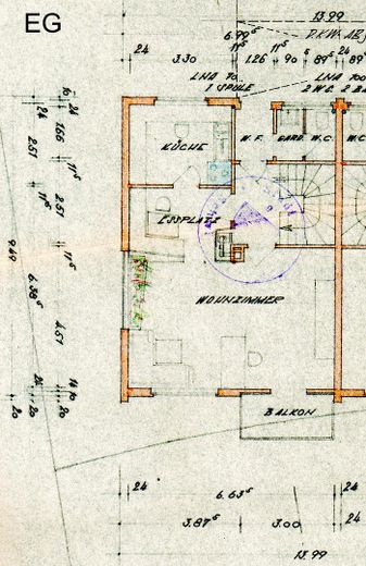 Doppelhaushälfte in stadtnaher Panoramalage von Schwäbisch Gmünd – Grundriss EG