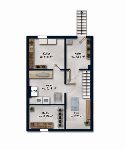 Frisch renoviertes Familienglück mit 5 Zimmern und Garten in Bremen-Vegesack – Keller