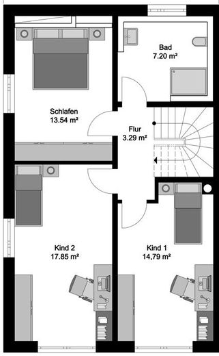 Idyllisch &amp; Modern: Neubau-Doppelhaushälfte am Tor zur Chiemgauer Seenplatte – OBERGESCHOSS