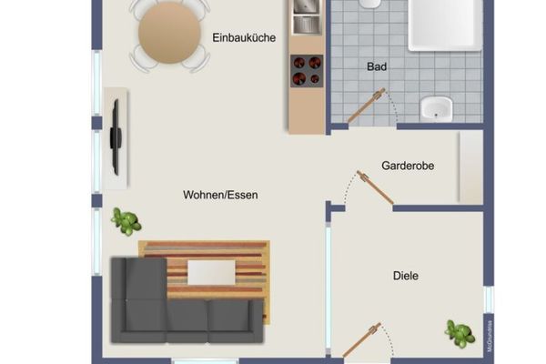 *Oasi di relax in posizione elevata a Weinböhla*Terreno di 380m²* Bungalow*2 locali*WC con doccia* *senza provvigioni*