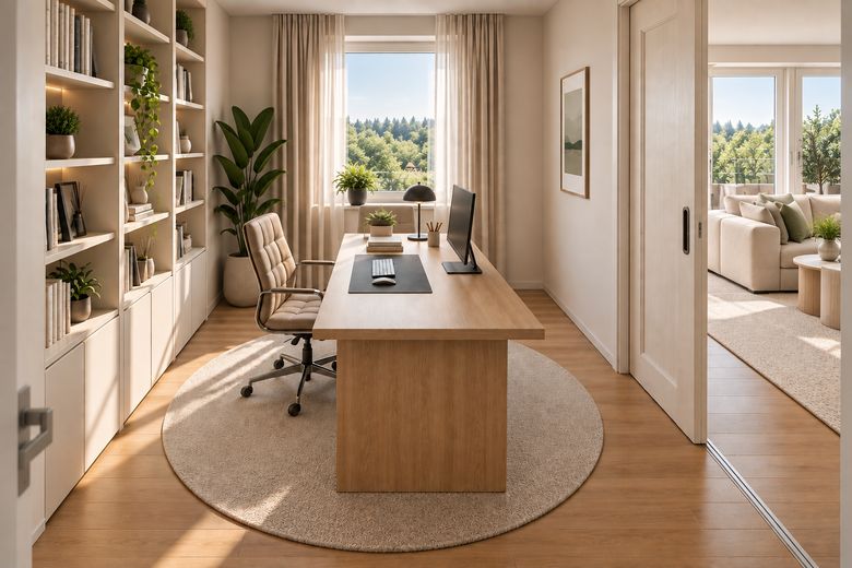Erstbezug nach Kernsanierung – 3 Zimmer mit zwei Balkonen in Harlaching – Büro