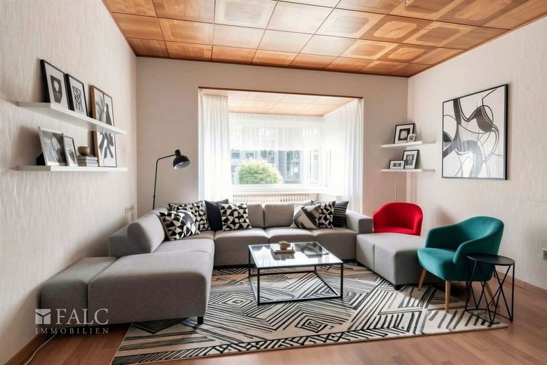 Charmantes Reihenmittelhaus mit Potenzial in Bilderstöckchen – Wohnzimmer - (KI generiert)