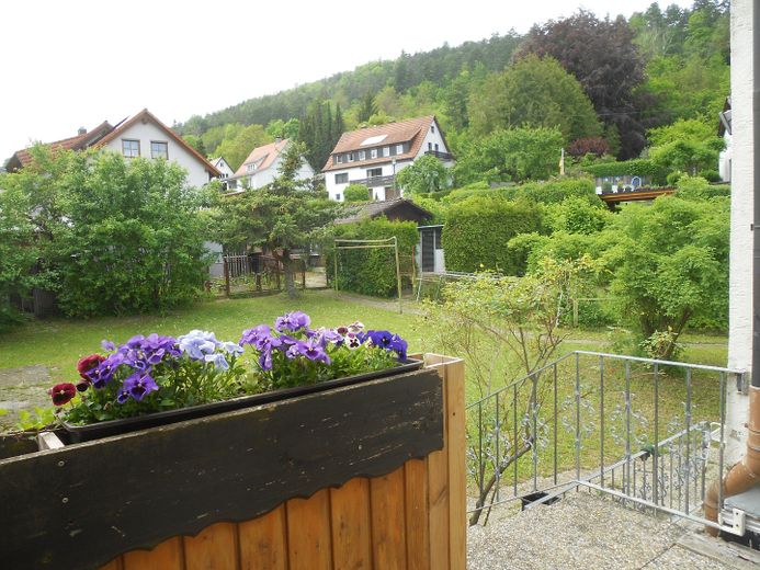 von Terrasse in den Garten
