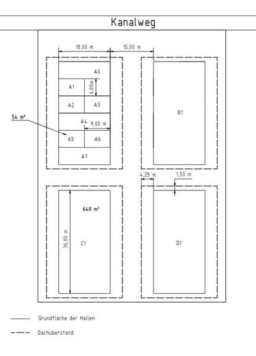 Lagerhalle/Gewerbehalle/Miethalle/(1296m², 648m², 2x324m²) – Foto 3