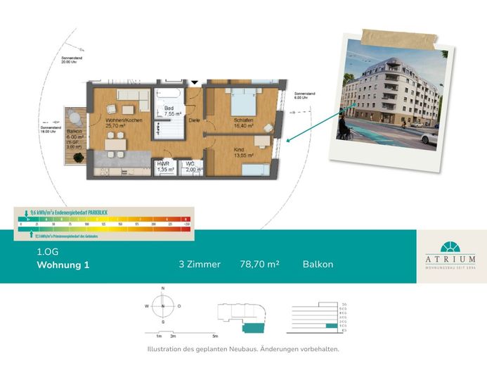 3 Zimmern, Balkon &amp; Gäste-WC - Wohnen am Park – Wohnen in Leipzig