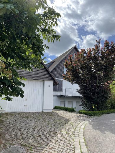 Westansicht mit Garage