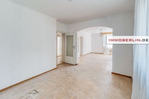 IMMOBERLIN.DE - Großes Ein-/Zweifamilienhaus mit Südgarten in ruhiger Rudower Lage