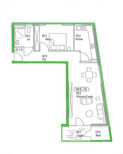 Appartamento accessibile di 2 locali con ascensore, classe energetica A+ - senza provvigione – Grundriss