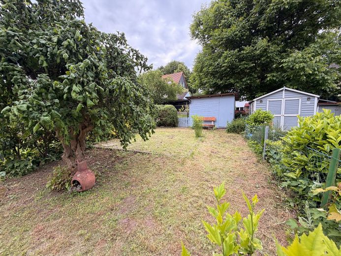 Reihenhaus mit Garten & Dachausbau-Potenzial – 4 Zimmer, provisionsfrei | Goslar - Georgenberg – Gartenansicht