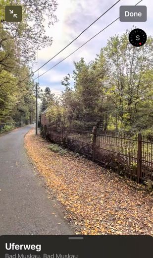 Bauland & Grundstück Bad Muskau direkt am Park Fürst Pückler – Straßenansicht Blick Süden