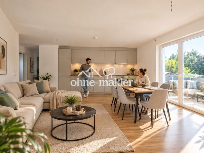 W8 Верхний этаж | 3 комнаты | 87,36 кв. м в Крумбахе (W8) – Фото 1