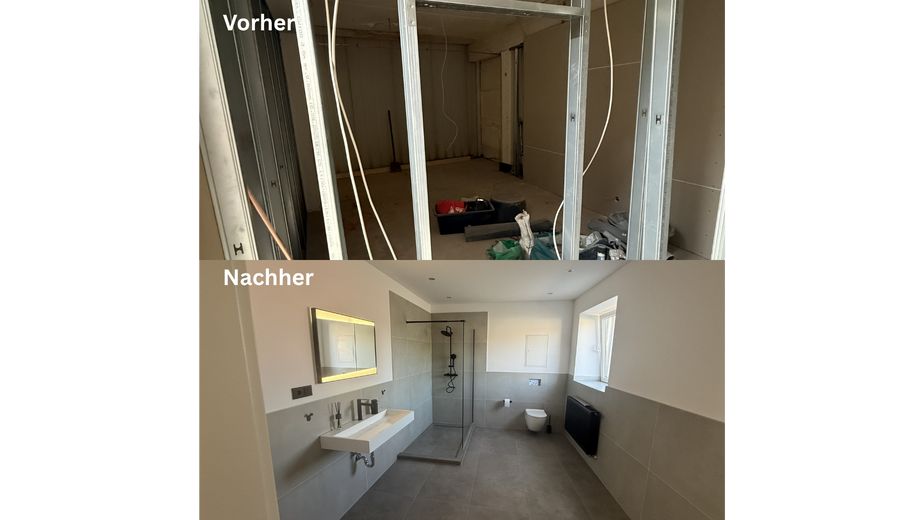 Bad vorher/nachher