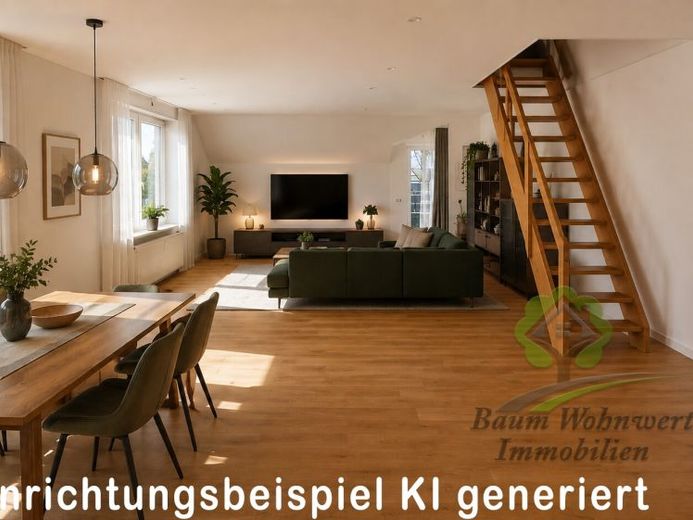 Handwerker aufgepasst: DG-Wohnung mit Balkon & Nutzfläche – Provisionsfrei – Foto 1