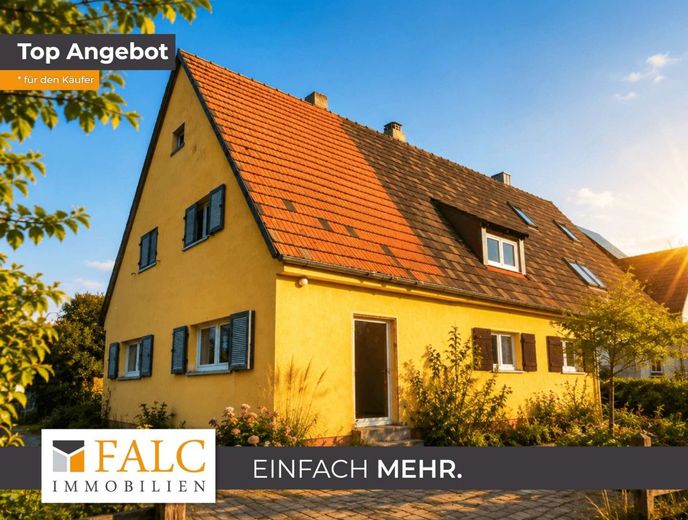 Großes Einfamilienhaus mit 634 m² Grundstück, Garage und viel Potenzial – Außenansicht